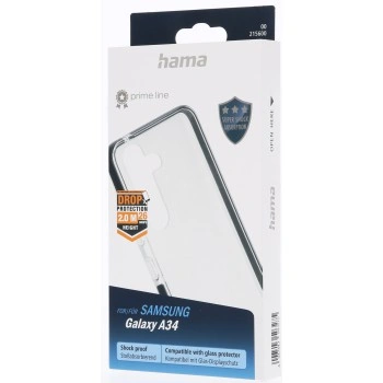 Hama Protector, kryt pro Samsung Galaxy A34 5G, průhledný/černý