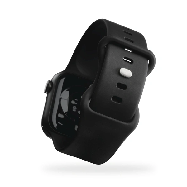 Hama Fantastic Feel, řemínek pro Apple Watch 38/40/41 mm, silikonový, černý