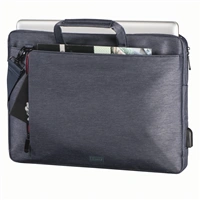 Hama brana na Notebook s integrovanm USB kabelem Manchester, 40 cm (15.6"), barva modr