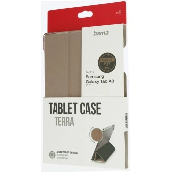 Hama Terra, pouzdro pro Samsung Galaxy Tab A8 10.5", recyklovaný materiál, přírodní