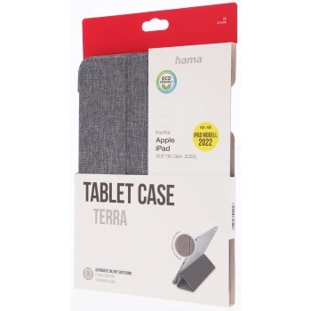 Hama Terra, pouzdro pro Apple iPad 10,9" (10. generace 2022), recyklovaný materiál, šedé
