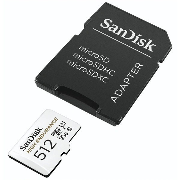 SanDisk HIGH ENDURANCE microSDHC Card 512 GB, s adaptérem