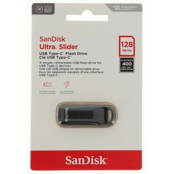 SanDisk Ultra Slider USB Type-C USB 3.2 Gen 1 128 GB, zasunovací konektor