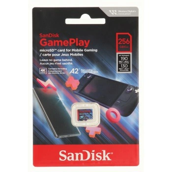 SanDisk GamePlay microSDXC UHS-I Card, 256 GB Gaming microSDXC, 190 MB/s (čtení), 130 MB/s (zápis)