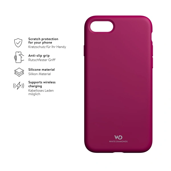 White Diamonds Urban Case, kryt pro Apple iPhone 7/8/SE 2020/SE 2022, fuchsiový