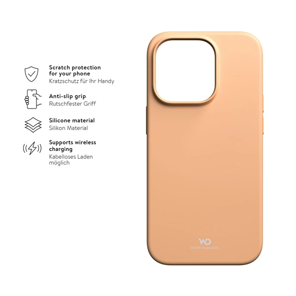 White Diamonds Urban Case, kryt pro Apple iPhone 14 Pro, meruňkový