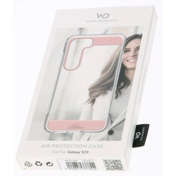 White Diamonds Air Protection, kryt pro Samsung Galaxy S23, průhledný/růžový