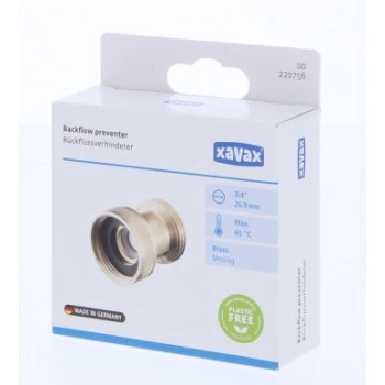 Xavax ventil zabraňující zpětnému toku vody, pro pračky/myčky nádobí, mosazný