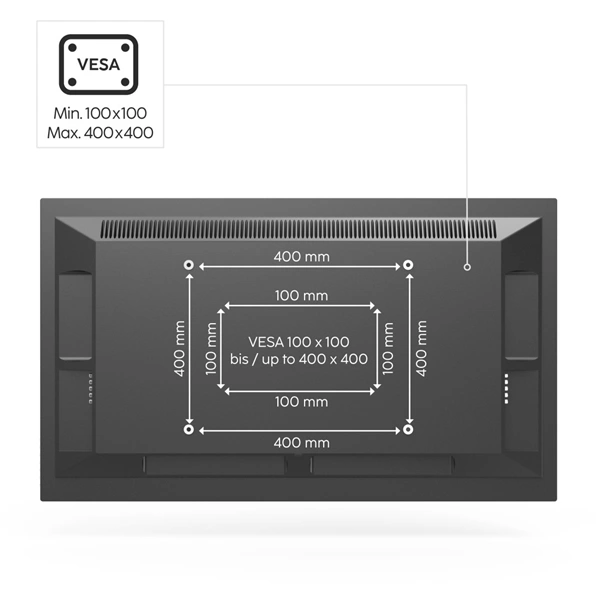 Hama stolní TV stojan, nastavitelný, 400x400 (rozbalený)