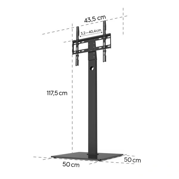 Hama podlahový TV stojan, nastavitelný, 400x400