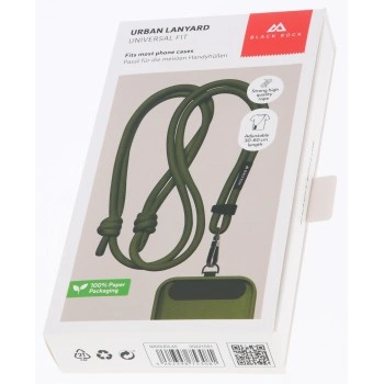Black Rock Universal Lanyard, šňůrka na mobil, s karabinkou, 30-60 cm, olivově zelená