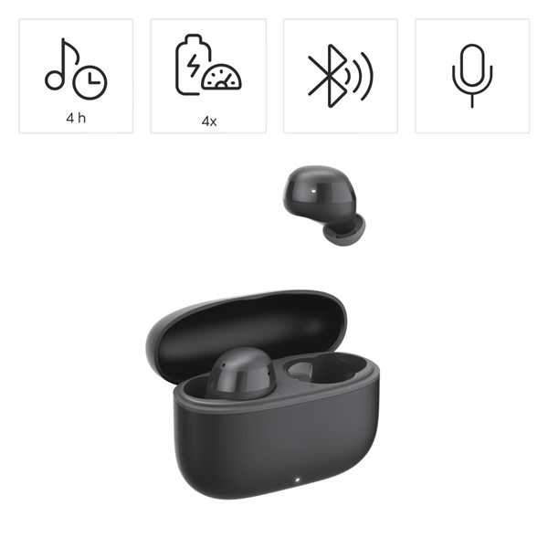 Hama Bluetooth sluchátka Freedom Buddy II, špunty, černá