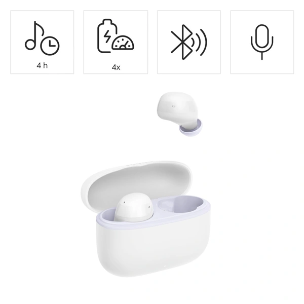 Hama Bluetooth sluchátka Freedom Buddy II, špunty, bílá