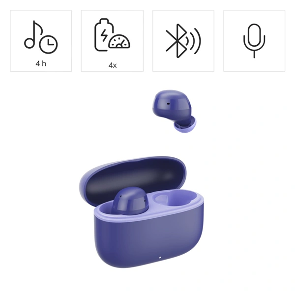 Hama Bluetooth sluchátka Freedom Buddy II, špunty, modrá