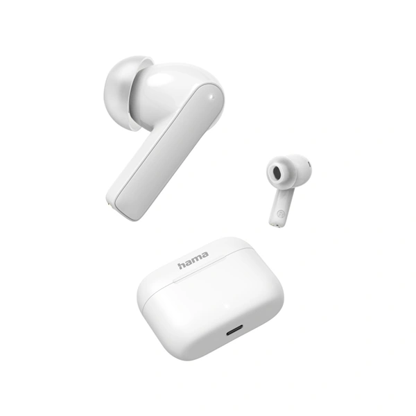 Hama Bluetooth sluchátka Passion Clear II, špunty, ANC/ENC, aplikace, bílá