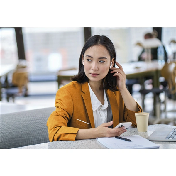 Hama Bluetooth sluchátka Passion Clear II, špunty, ANC/ENC, aplikace, bílá