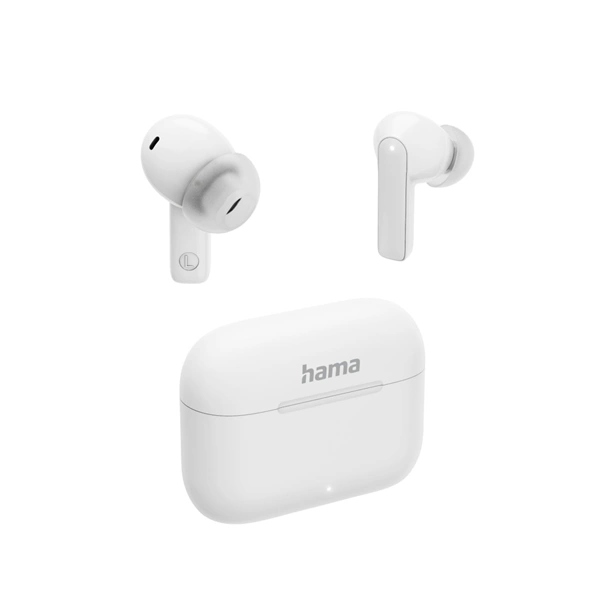 Hama Bluetooth sluchátka Passion Clear II, špunty, ANC/ENC, aplikace, bílá