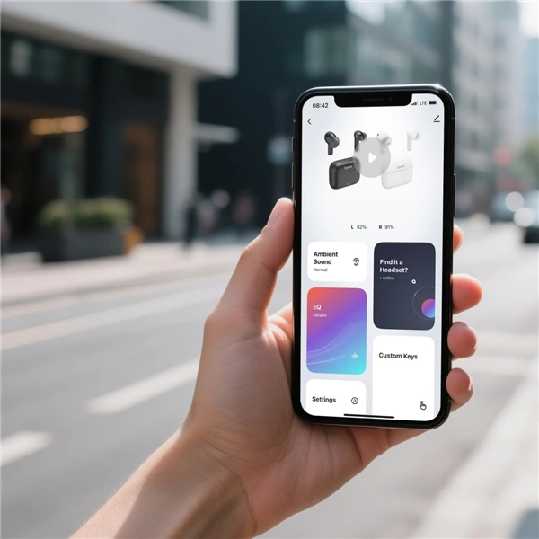 Hama Bluetooth sluchátka Passion Clear II, špunty, ANC/ENC, aplikace, bílá