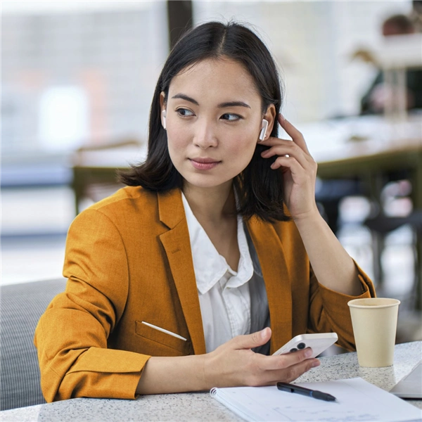 Hama Bluetooth sluchátka Passion Clear II, špunty, ANC/ENC, aplikace, bílá