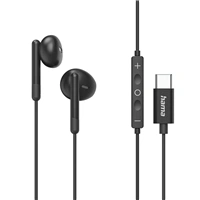 Hama USB-C sluchátka s mikrofonem Classy, pecky, černá