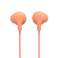Hama USB-C sluchátka s mikrofonem Curly, špunty, oranžová