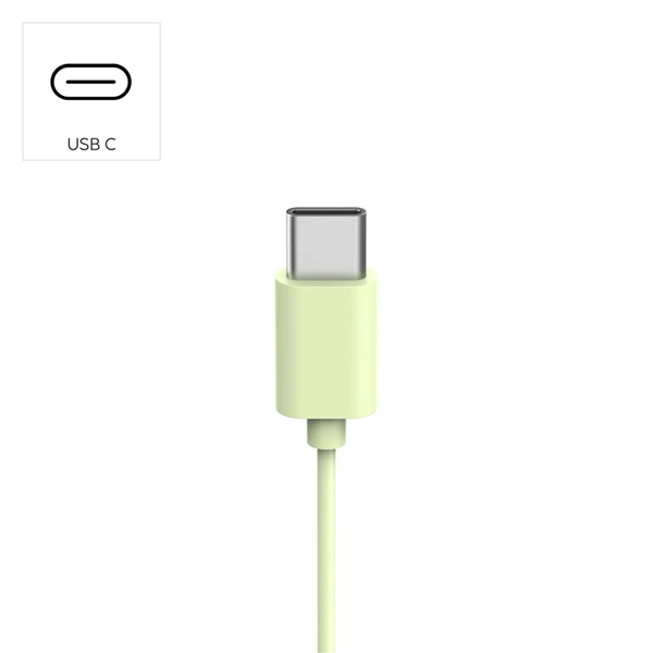 Hama USB-C sluchátka s mikrofonem Fun C, uzavřená, zelená