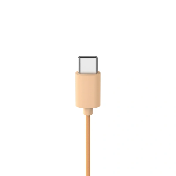 Hama USB-C sluchátka s mikrofonem Fun C, uzavřená, oranžová