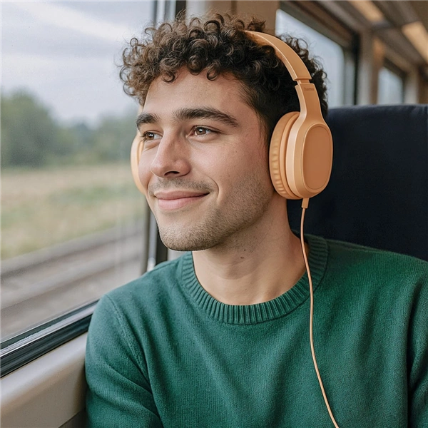 Hama USB-C sluchátka s mikrofonem Fun C, uzavřená, oranžová