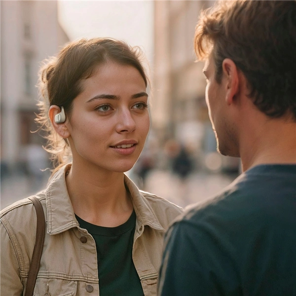 Hama Bluetooh sluchátka Spirit Open, open-ear, klip, béžová