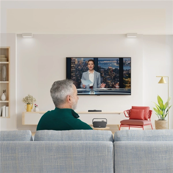 Hama bezdrátový přenosný TV reproduktor, nabíjecí základna s 2,4 GHz vysílačem, Bluetooth