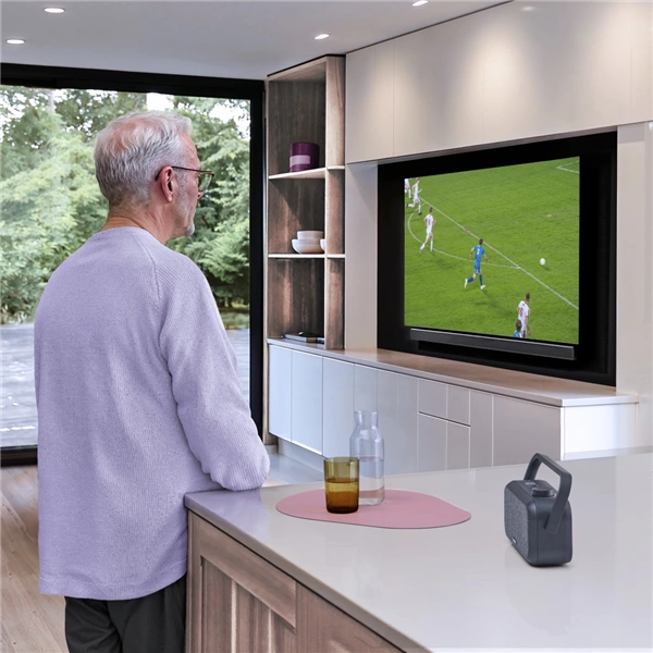 Hama bezdrátový přenosný TV reproduktor, nabíjecí základna s 2,4 GHz vysílačem, Bluetooth