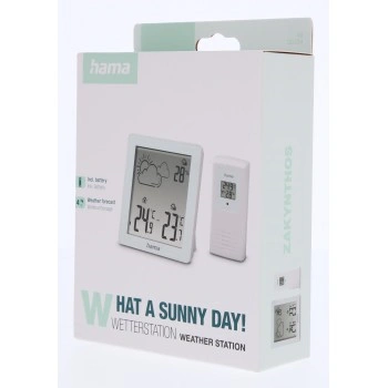 Hama Zakynthos, meteostanice, bezdrátový senzor, baterie, bílá 