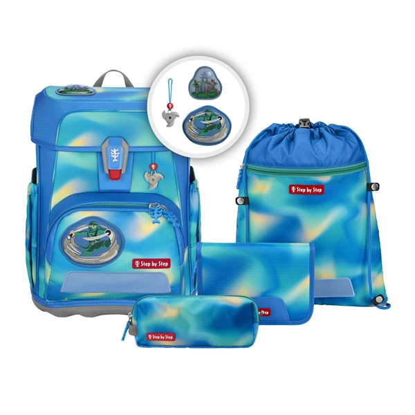 Školní aktovka Step by Step CLOUD FLASH, Ninja Zazu - 5 dílný set, AGR certifikát