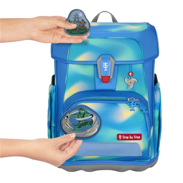 Školní aktovka Step by Step CLOUD FLASH, Ninja Zazu - 5 dílný set, AGR certifikát