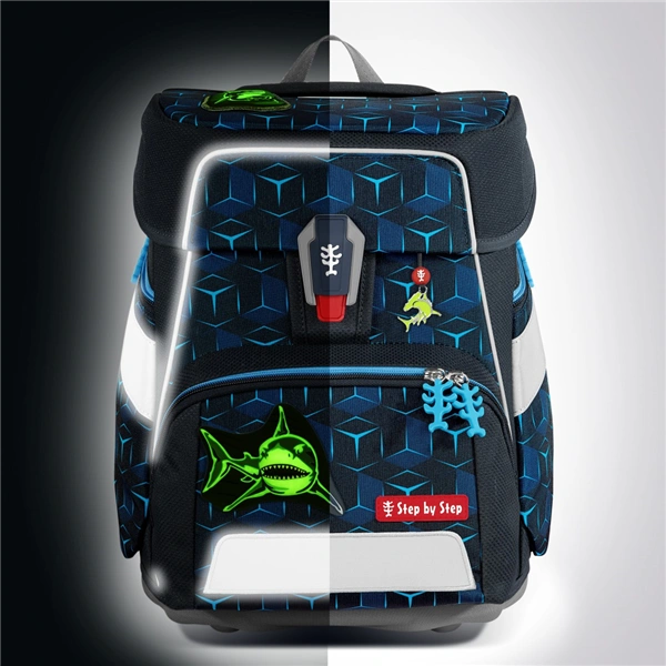 Školní aktovka Step by Step SPACE SHINE, Shark Dexter - 5 dílný set, AGR certifikát