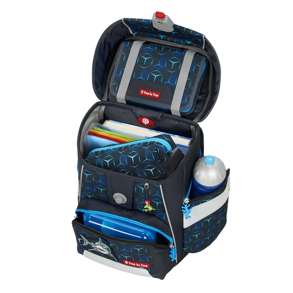 Školní aktovka Step by Step SPACE SHINE, Shark Dexter - 5 dílný set, AGR certifikát