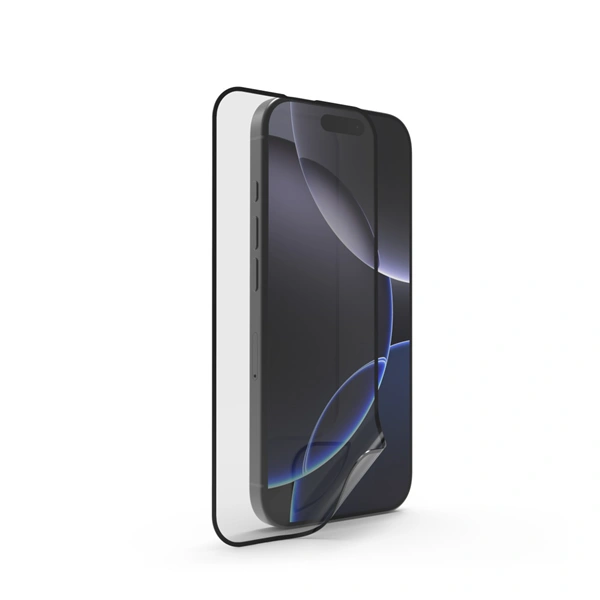 Hama Super Hybrid, nerozbitné ochranné sklo na displej pro Apple iPhone 16 Pro, licence D3O®