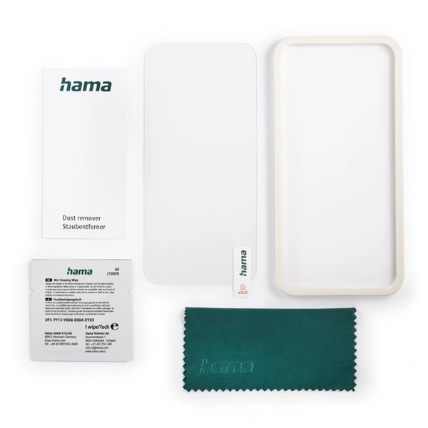 Hama Super Hybrid, nerozbitné ochranné sklo na displej pro Apple iPhone 16 Pro, licence D3O®