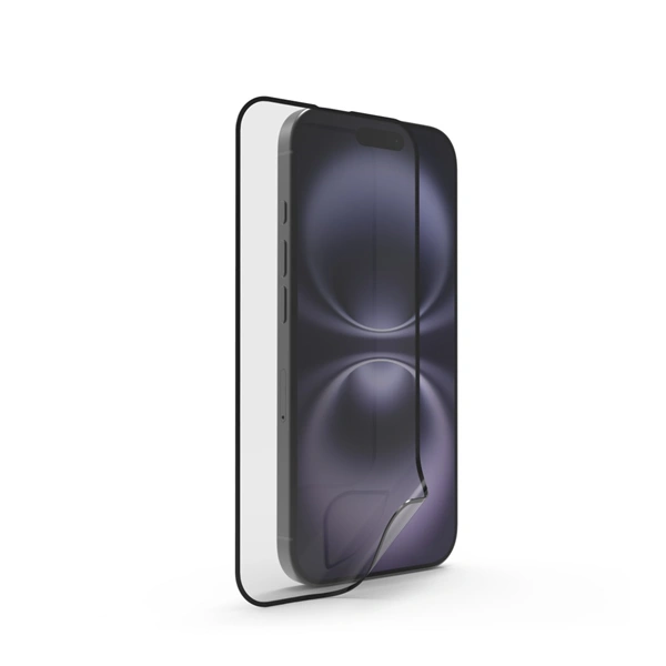 Hama Super Hybrid, nerozbitné ochranné sklo na displej pro Apple iPhone 16 Plus, licence D3O®