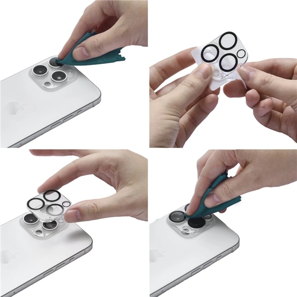 Hama Cam Protect, ochranné sklo fotoaparátu pro Apple iPhone 16 Pro/16 Pro Max, průhledné