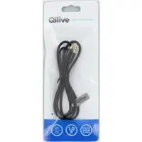 Qilive audio kabel jack 3,5 mm, 1 m, opletený, černý