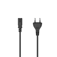 Hama síťový napájecí kabel, euro vidlice, 5 m, černý