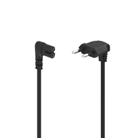 Hama síťový napájecí kabel, kolmé euro vidlice, 1,5 m