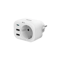 Hama zásuvková USB nabíjeka, 1x el. zásuvka, 1x USB-C PD, 2x USB-A, 20 W