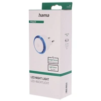 Hama Basic noční/orientační LED světlo, automatické zapnutí/vypnutí, modré světlo