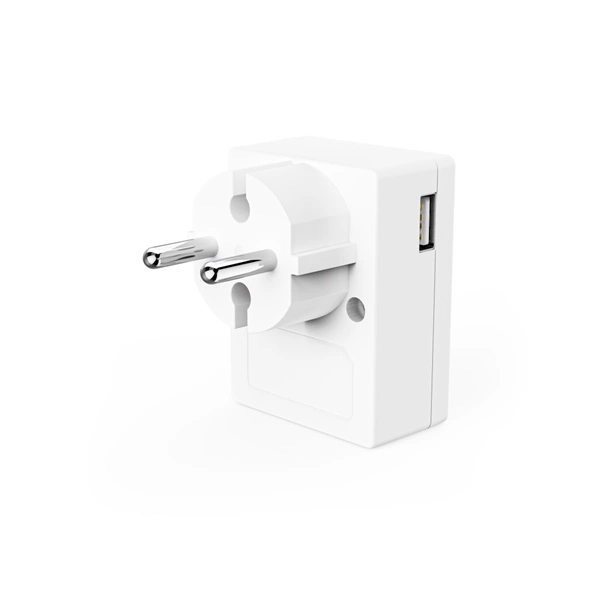 Hama noční/orientační LED světlo, do zásuvky, 1x USB-A, 1x USB-C, soumrakový senzor