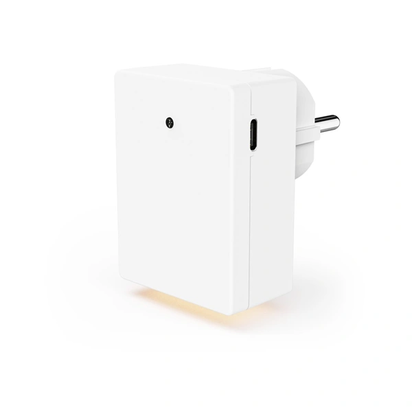 Hama noční/orientační LED světlo, do zásuvky, 1x USB-A, 1x USB-C, soumrakový senzor