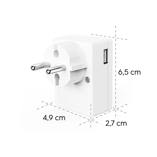 Hama noční/orientační LED světlo, do zásuvky, 1x USB-A, 1x USB-C, soumrakový senzor