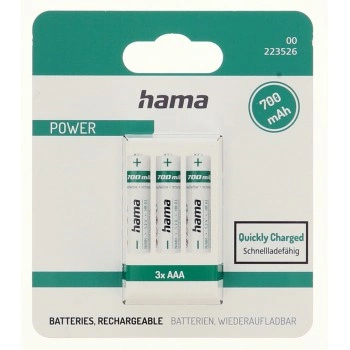 Hama NiMH akumulátor AAA Micro 700 mAh, 3 ks