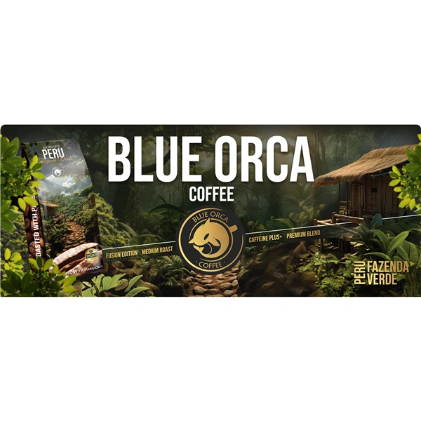Blue Orca Fusion Peru Fazenda Verde, zrnková káva, 1 kg, Arabica/Robusta (75/25 %)
